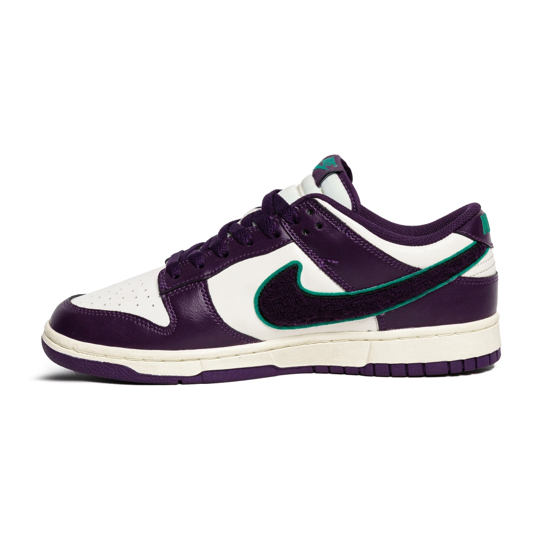 Nike Dunk Low Chenille Swoosh Sail Grand Purple DQ7683 100