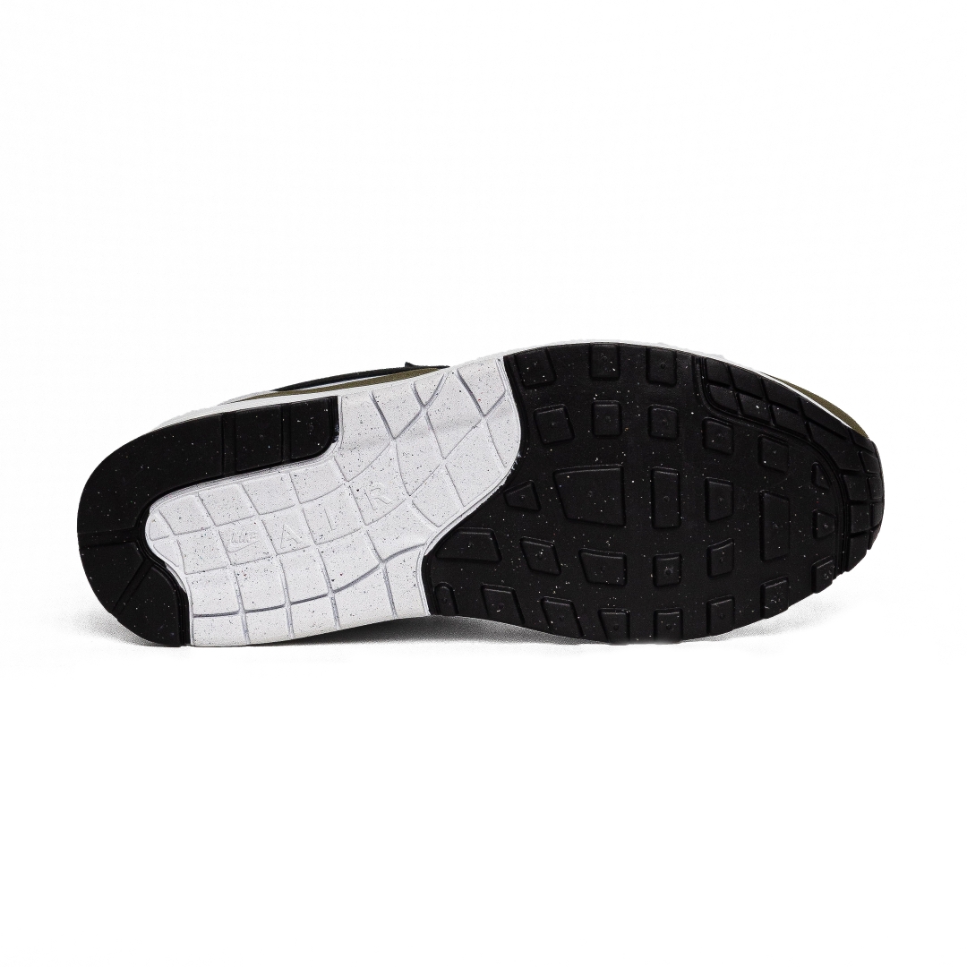 Nike Air Max 1 White Black Medium Olive Men FD9082 102