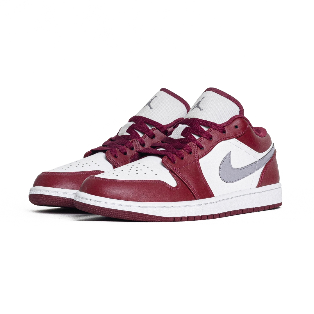 Nike Air Jordan 1 Low White Bordeaux 553558-615