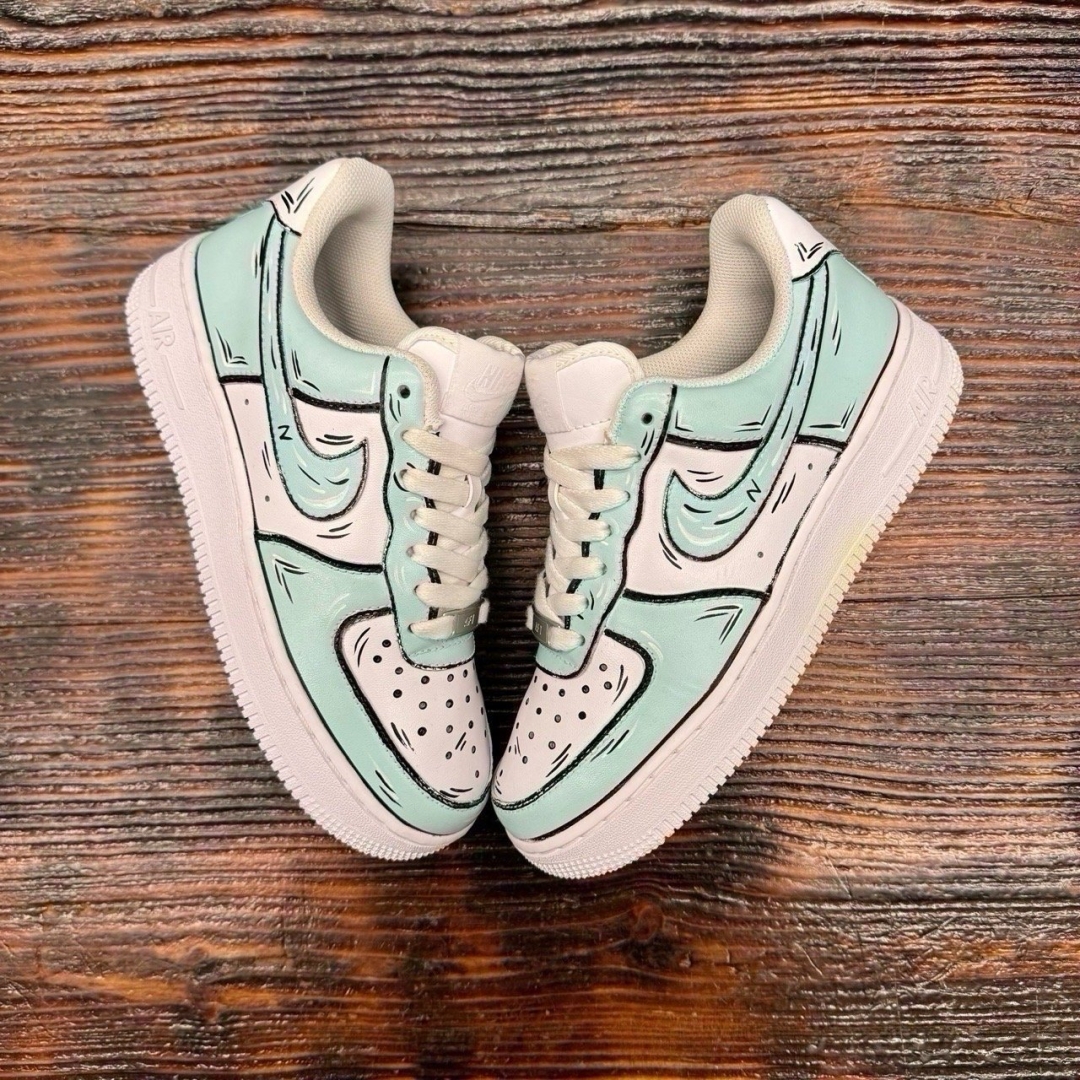 af2664 - AF1 Low White Custom - 37.5