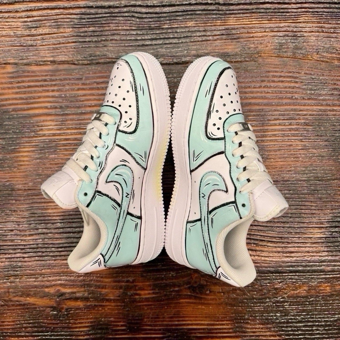 af2664 - AF1 Low White Custom - 37.5