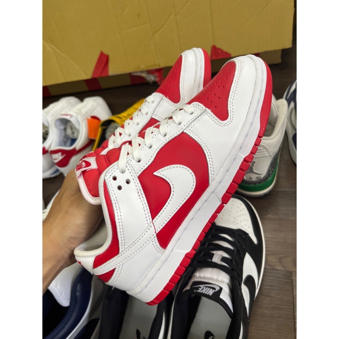 DU465 - NIKE DUNK WHITE UNIVERSITY RED DS FB - 40