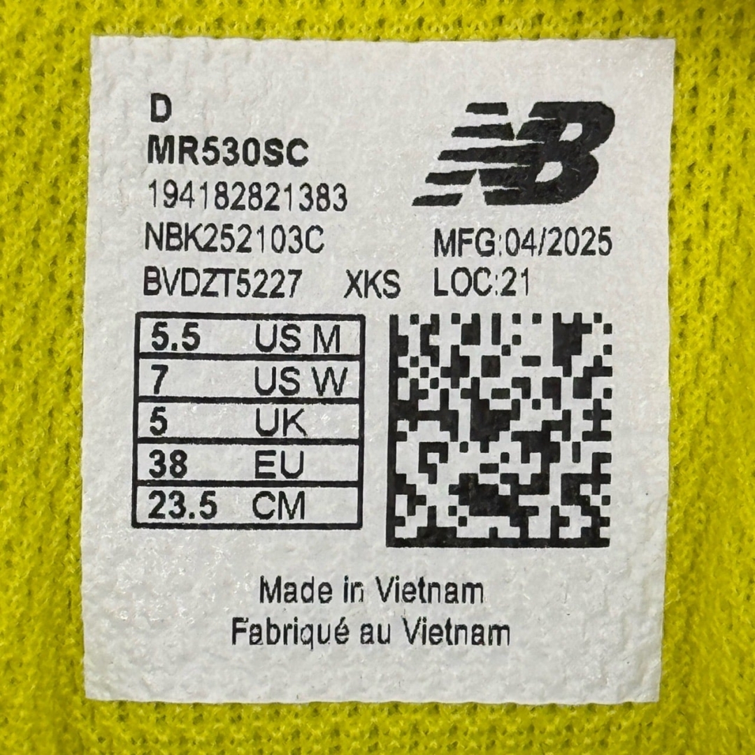 CS4243 - NEWBLANCE 530 RUNNING SILVER YELLOW DS - 38