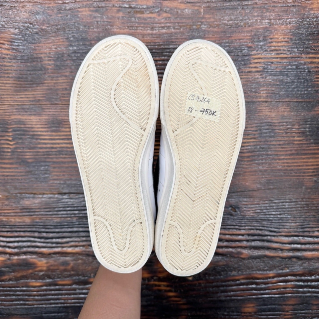 CS4264 - NIKE BLAZER FLATFORM WHITE BLACK - 38