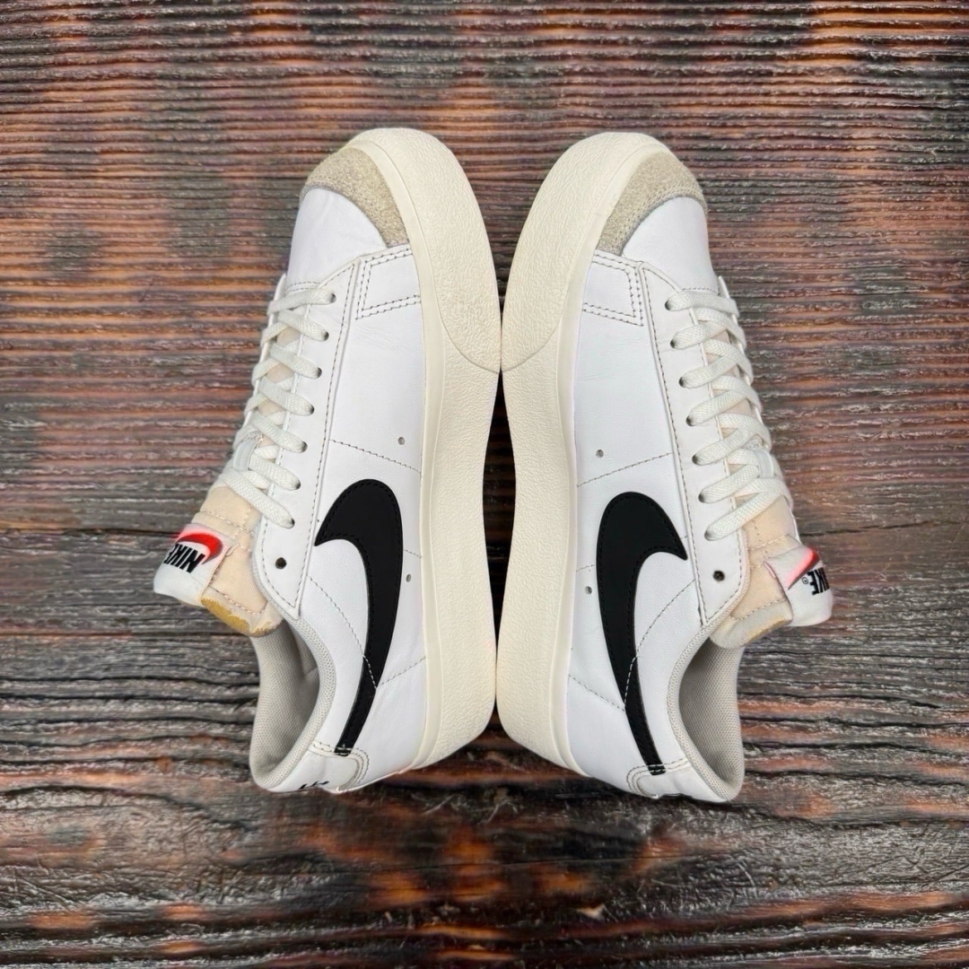 CS4264 - NIKE BLAZER FLATFORM WHITE BLACK - 38