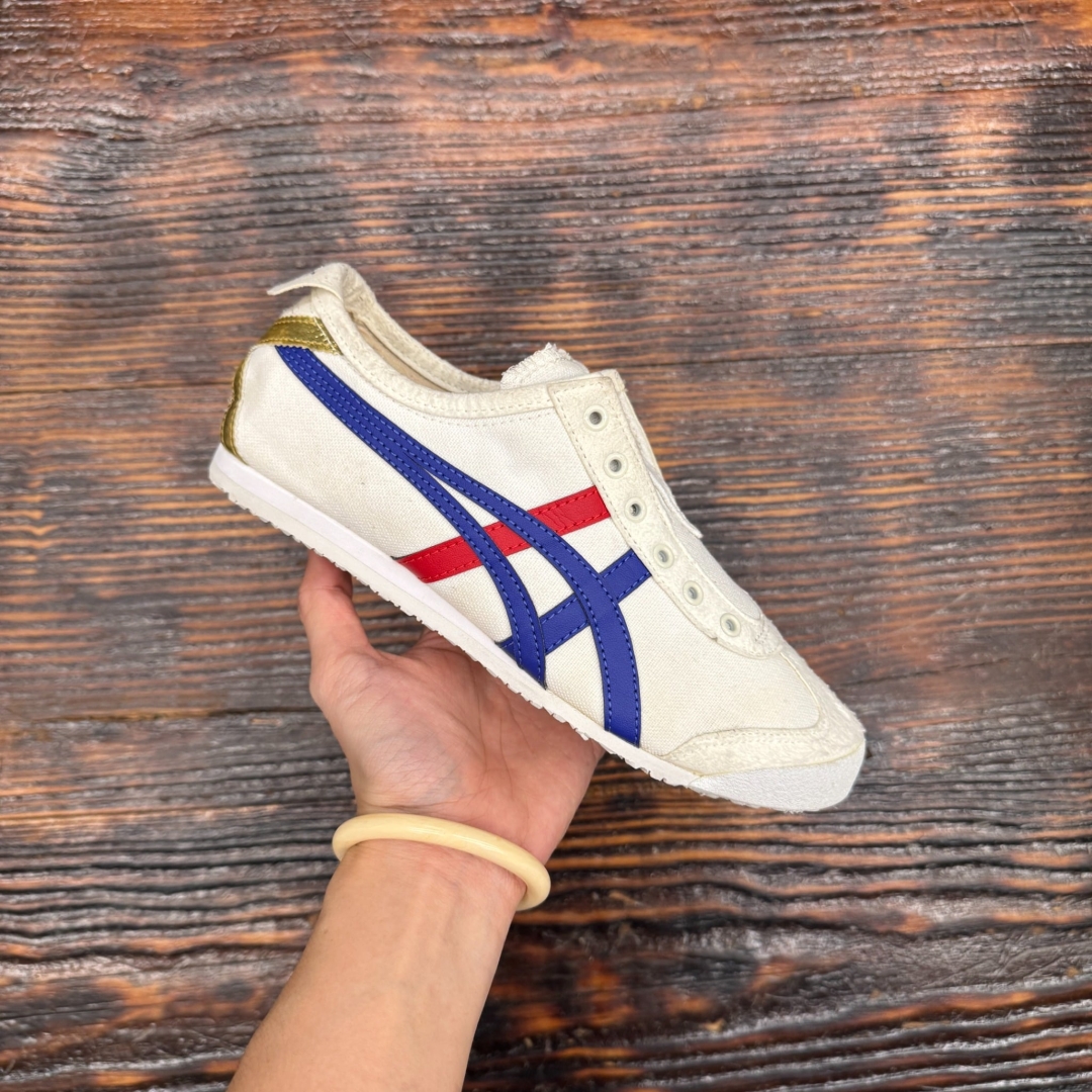 CS4382 - ONITSUKA TIGER MEXICO 66 SLIPON WHITE BLUE - 37,5