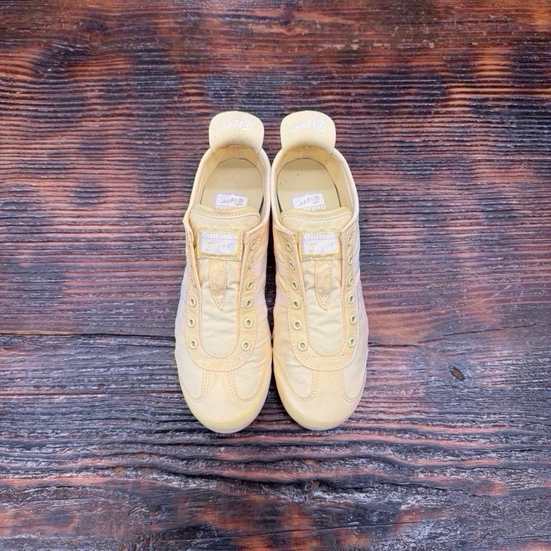 CS4764 - ONITSUKA TIGER MEXICO 66 SLIP ON YELLOW CREAM LN FB - 36
