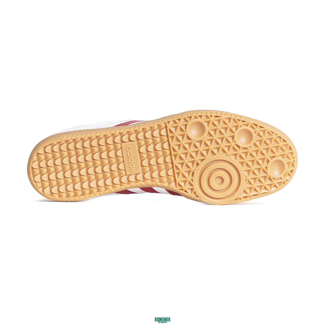 ADIDAS SAMBA OG J ‘WHITE COLLEGIATE BURGUNDY GUM’ IE1330