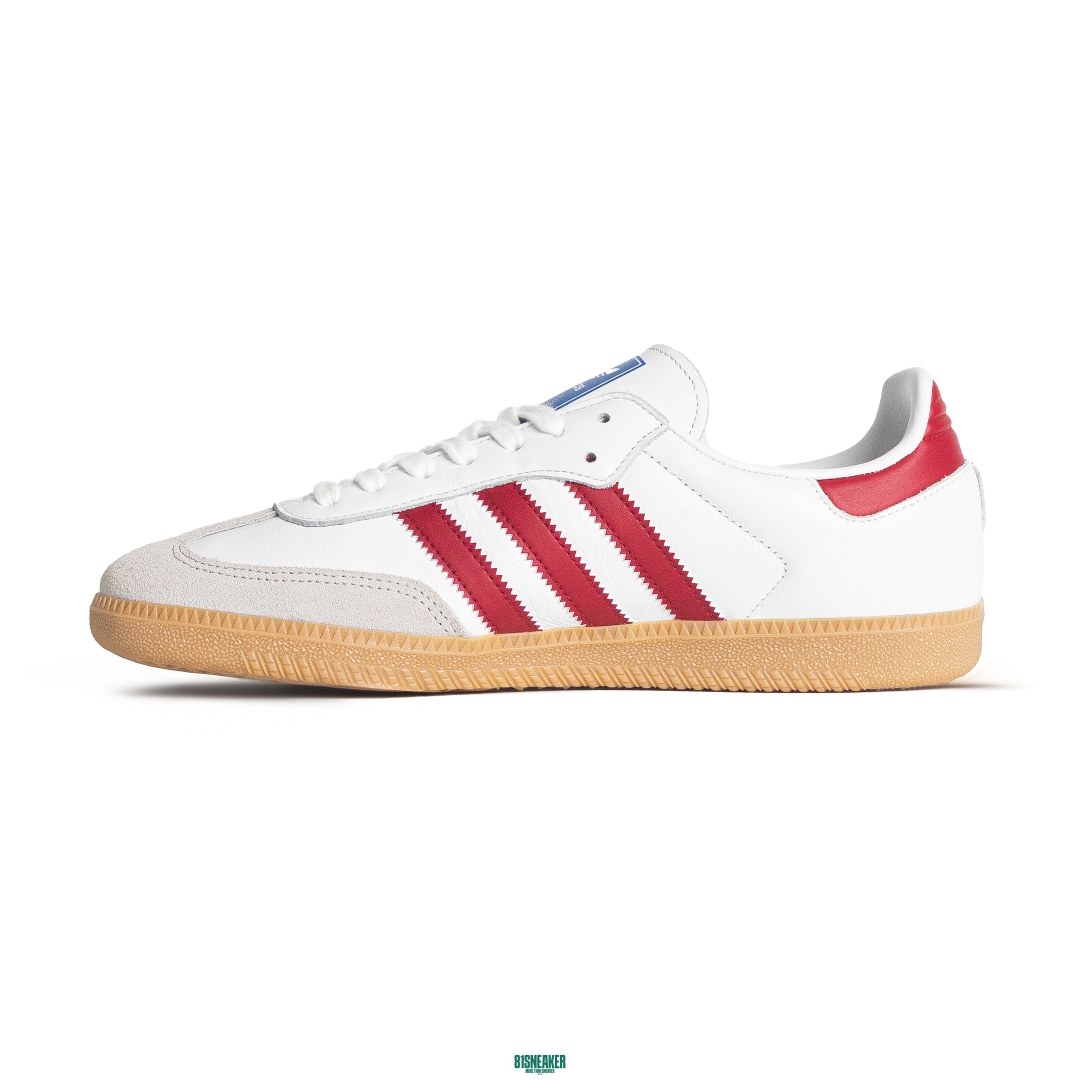 ADIDAS SAMBA OG J ‘WHITE COLLEGIATE BURGUNDY GUM’ IE1330